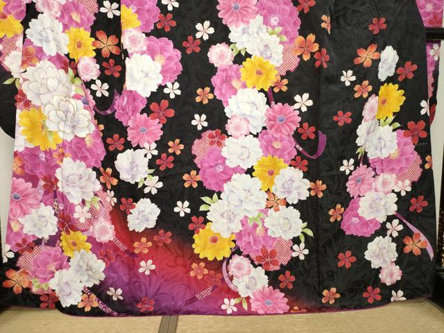 平和屋着物●豪華振袖　刺繍　雪輪花文　金銀糸　金彩　銀通し地　正絹　逸品　AABL0001ck