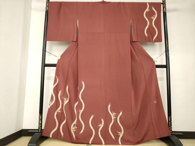平和屋着物●訪問着　作家物　立涌立波文　金彩　正絹　逸品　AABL0011ck