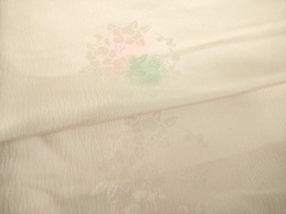 平和屋着物●長襦袢　袷　花地紋　暈し染め　半衿刺繍　正絹　逸品　AABL0024ck