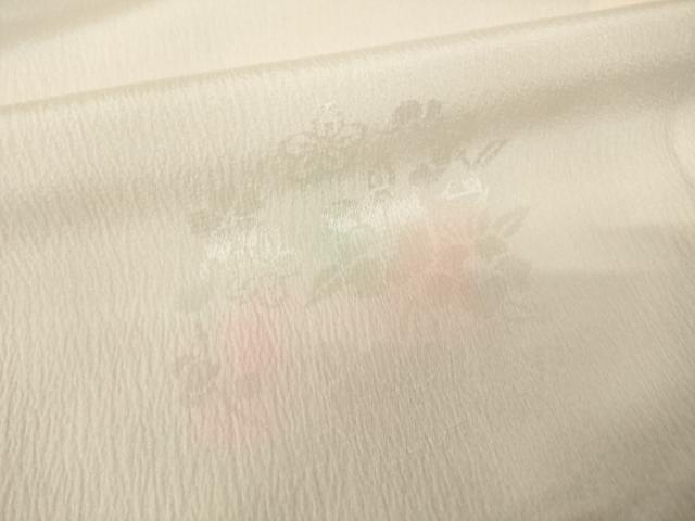 平和屋着物●長襦袢　袷　花地紋　暈し染め　半衿刺繍　正絹　逸品　AABL0024ck