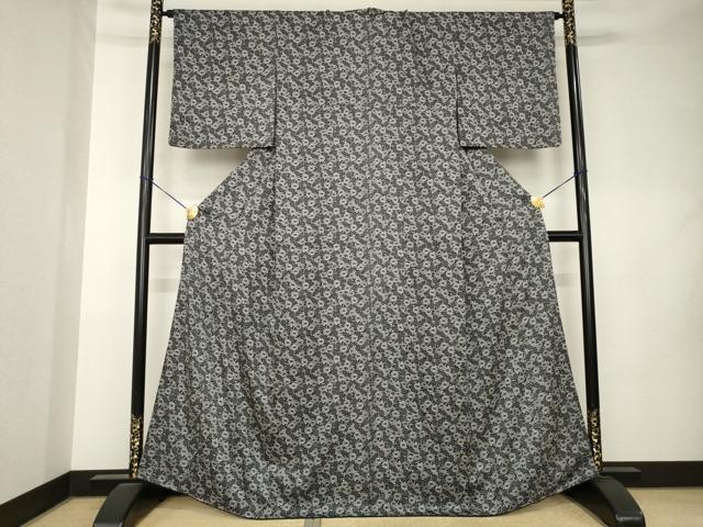 平和屋着物●上質な小紋　菊唐草文　正絹　逸品　AABL0029ck