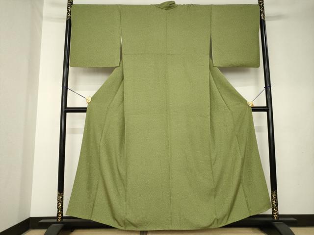 平和屋着物●上質な小紋　大小あられ　正絹　逸品　AABL0032ck