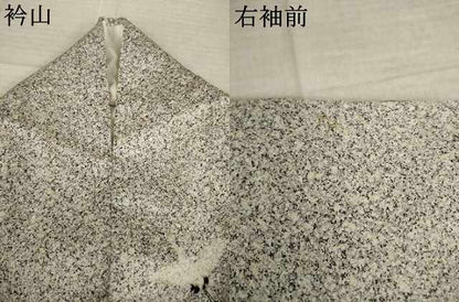 平和屋着物●訪問着　飛鶴文　たたき染め　金銀彩　正絹　逸品　AABL0039ck