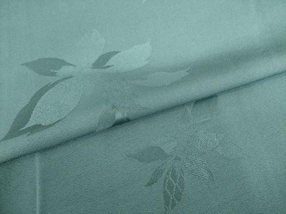 平和屋着物●上質な色無地　舞花地紋　豆がら茶色　正絹　逸品　AABL0043ck