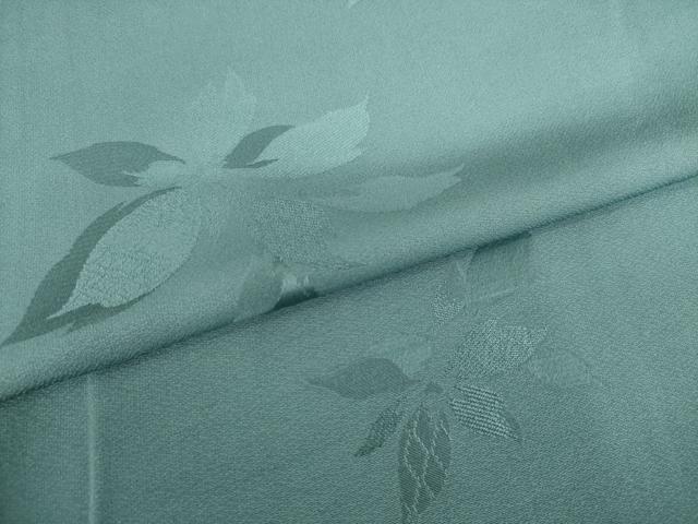 平和屋着物●上質な色無地　舞花地紋　豆がら茶色　正絹　逸品　AABL0043ck