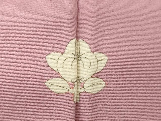 平和屋着物●上質な色無地　退紅色　正絹　逸品　AABL0046ck