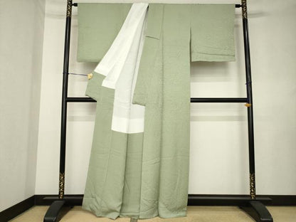 平和屋着物●上質な色無地　霊芝草木染　岩井茶色　正絹　逸品　AABL0052ck