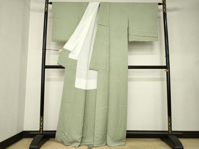 平和屋着物●上質な色無地　霊芝草木染　岩井茶色　正絹　逸品　AABL0052ck