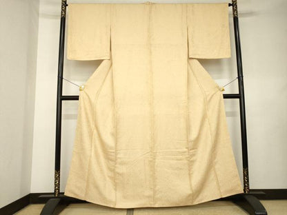 平和屋着物●上質な小紋　霞文　正絹　逸品　AABL0055ck