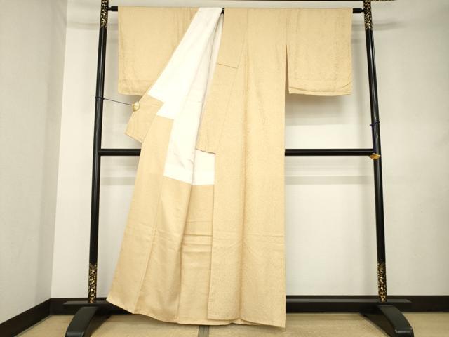 平和屋着物●上質な小紋　霞文　正絹　逸品　AABL0055ck