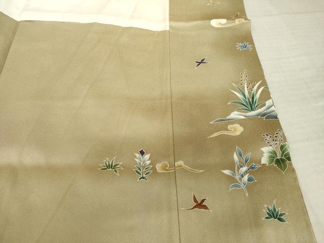 平和屋着物●豪華色留袖　刺繍　狩猟文　金糸　正絹　逸品　AABL0056ck