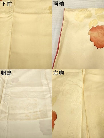 平和屋着物●上質な小紋　地紋起こし　舞花文　正絹　逸品　AABL0057ck