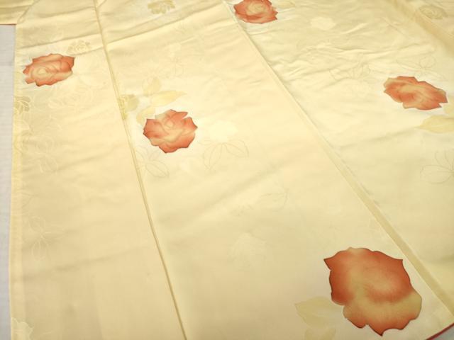 平和屋着物●上質な小紋　地紋起こし　舞花文　正絹　逸品　AABL0057ck