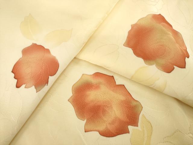 平和屋着物●上質な小紋　地紋起こし　舞花文　正絹　逸品　AABL0057ck