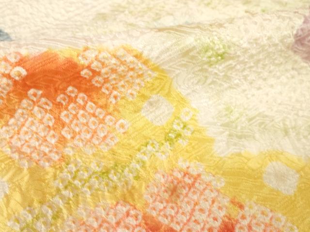 平和屋着物●豪華振袖　総絞り　枝梅　正絹　逸品　AABL0060ck