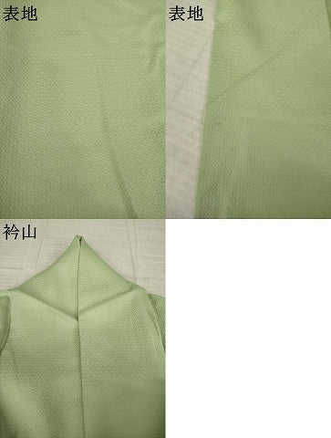 平和屋着物●本草木染作家　圓啓　色無地　亀甲地紋　柳茶色　正絹　逸品　AABL0064ck