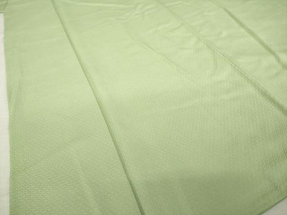 平和屋着物●本草木染作家　圓啓　色無地　亀甲地紋　柳茶色　正絹　逸品　AABL0064ck