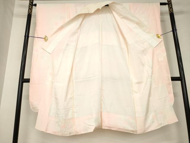 平和屋着物●振袖用長襦袢　袷　山車花地紋　暈し染め　正絹　逸品　AABL0071ck