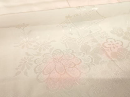 平和屋着物●振袖用長襦袢　袷　山車花地紋　暈し染め　正絹　逸品　AABL0071ck