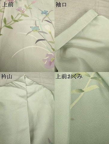 平和屋着物●本加賀友禅作家　田中勲　訪問着　トルコ桔梗紫露草　正絹　逸品　AABL0074ck