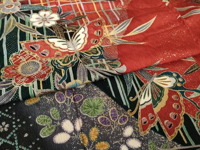 平和屋着物●豪華振袖　花蝶文　暈し染め　金銀彩　正絹　逸品　AABL0075ck