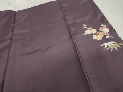 平和屋着物●訪問着　駒刺繍　雪輪吉祥花文　暈し染め　金彩　正絹　逸品　AABL0082cs