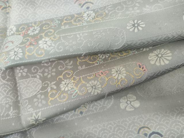 平和屋着物●上質な小紋　ろうけつ染　地紋起こし　エ霞吉祥花文　暈し染め　正絹　逸品　未使用　AABL0083cs