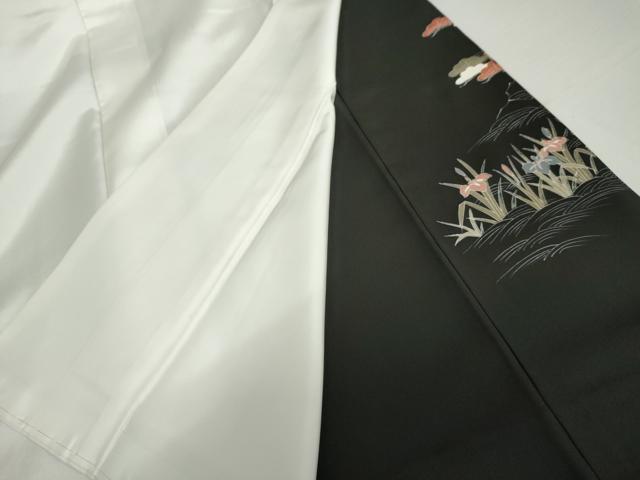 平和屋着物●豪華黒留袖　渡り橋風景松竹梅文　金彩　正絹　逸品　AABL0087cs