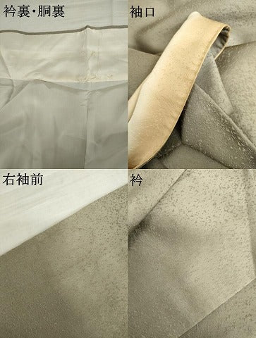 平和屋着物●染織作家　染織デザイナー　大島明　訪問着　更紗花文　金銀彩　正絹　逸品　AABL0094cs