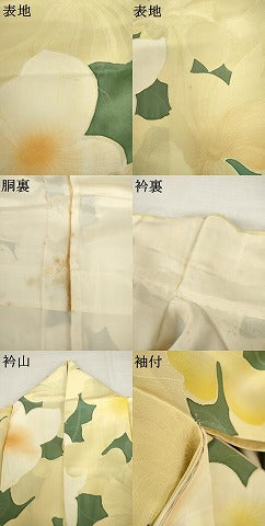 平和屋着物●上質な小紋　地紋起こし　舞花文　正絹　逸品　AABL0107cs