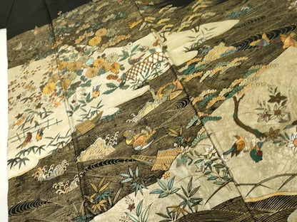 平和屋着物●豪華色留袖　作家物　螺鈿　室町錦　金彩　正絹　逸品　AABL0111cs