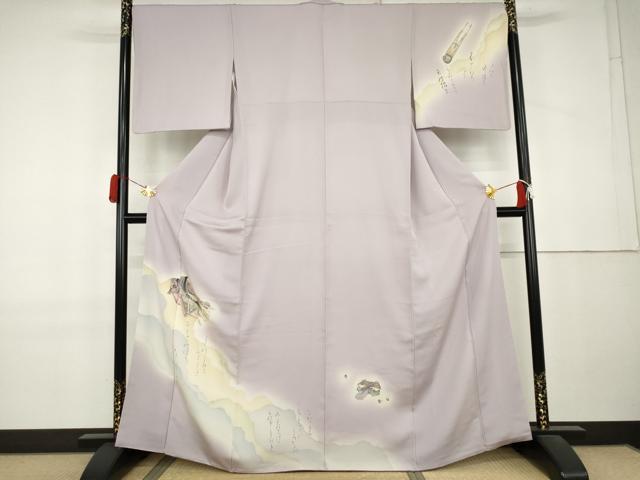 平和屋着物●訪問着　女人文　暈し染め　金銀彩　正絹　逸品　AABL0113cs