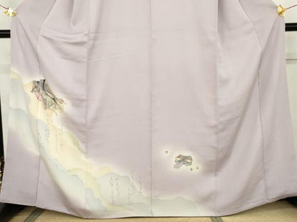 平和屋着物●訪問着　女人文　暈し染め　金銀彩　正絹　逸品　AABL0113cs