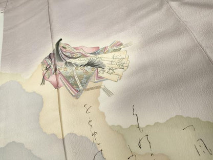 平和屋着物●訪問着　女人文　暈し染め　金銀彩　正絹　逸品　AABL0113cs