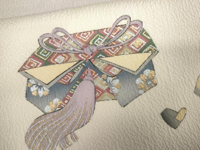 平和屋着物●訪問着　女人文　暈し染め　金銀彩　正絹　逸品　AABL0113cs