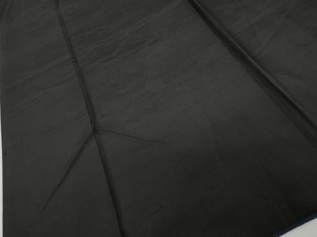 平和屋着物●男性　黒紋付・羽織セット　正絹　逸品　AABL0115cs