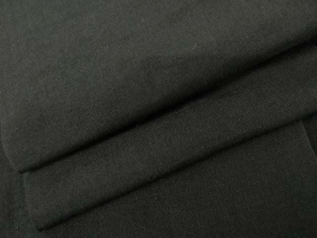 平和屋着物●男性　黒紋付・羽織セット　正絹　逸品　AABL0115cs