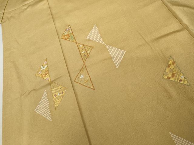 平和屋着物●訪問着　刺繍　花蝶文　暈し染め　正絹　逸品　AABL0118cs