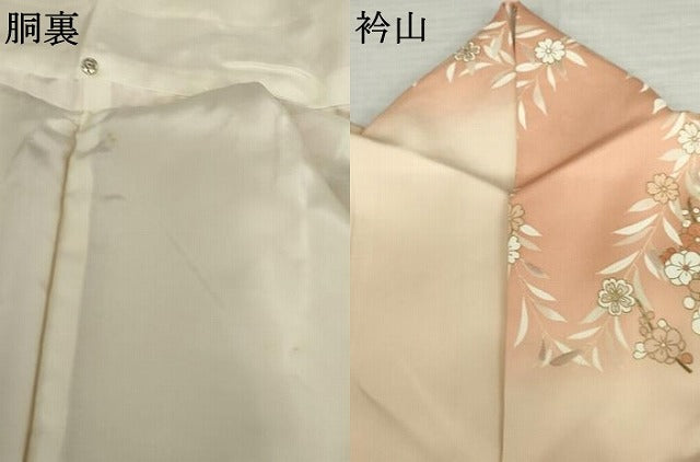 平和屋着物●訪問着　駒刺繍　枝垂れ桜文　暈し染め　金彩　正絹　逸品　AABL0120cs