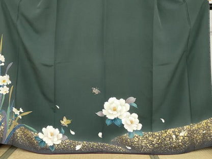 平和屋着物●訪問着　花蝶文　金彩　鈴乃屋扱い　正絹　逸品　AABL0124cs