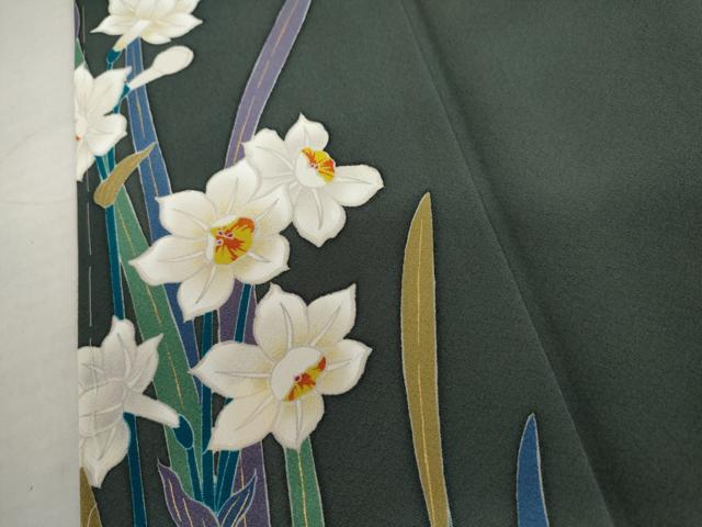 平和屋着物●訪問着　花蝶文　金彩　鈴乃屋扱い　正絹　逸品　AABL0124cs