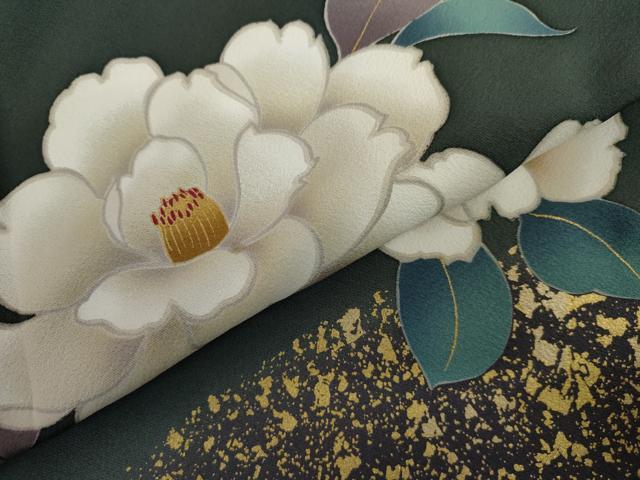 平和屋着物●訪問着　花蝶文　金彩　鈴乃屋扱い　正絹　逸品　AABL0124cs