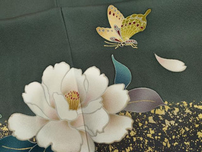 平和屋着物●訪問着　花蝶文　金彩　鈴乃屋扱い　正絹　逸品　AABL0124cs