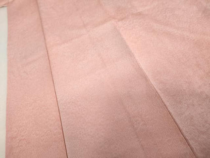 平和屋着物●上質な小紋　草花文　暈し染め　鬼しぼ縮緬　正絹　逸品　AABL0125cs