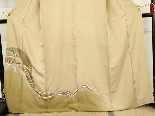 平和屋着物●訪問着　流水文　暈し染め　金彩　正絹　逸品　AABL0127cs