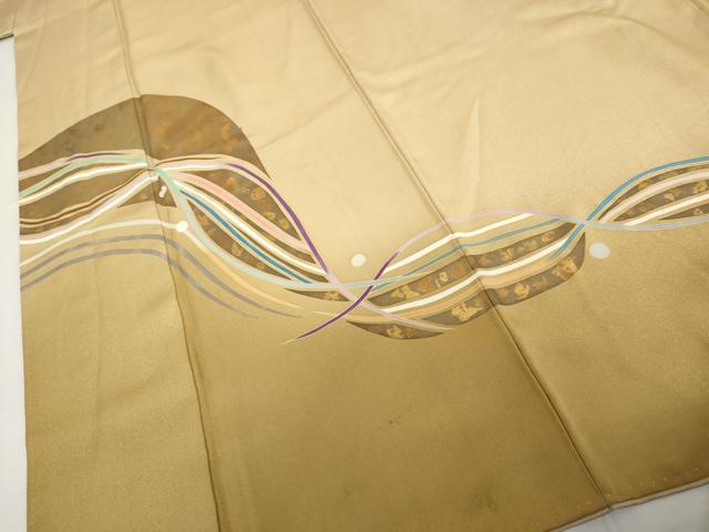 平和屋着物●訪問着　流水文　暈し染め　金彩　正絹　逸品　AABL0127cs
