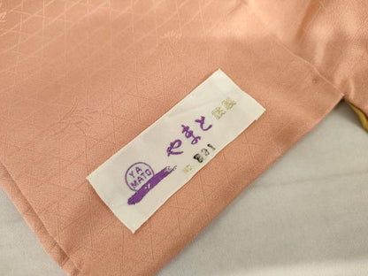 平和屋着物●訪問着　駒刺繍　扇面花文　暈し染め　金彩　やまと誂製　正絹　逸品　AABL0128cs