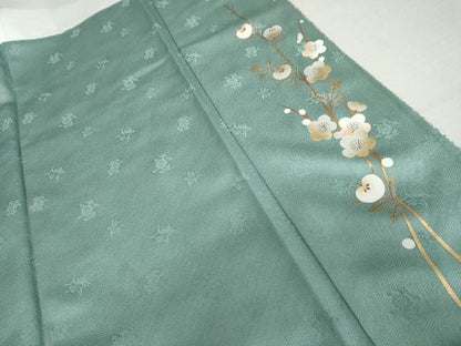 平和屋着物●訪問着　絞り　駒刺繍　枝花文　金銀彩　正絹　逸品　未使用　AABL0129cs