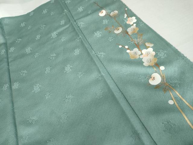 平和屋着物●訪問着　絞り　駒刺繍　枝花文　金銀彩　正絹　逸品　未使用　AABL0129cs
