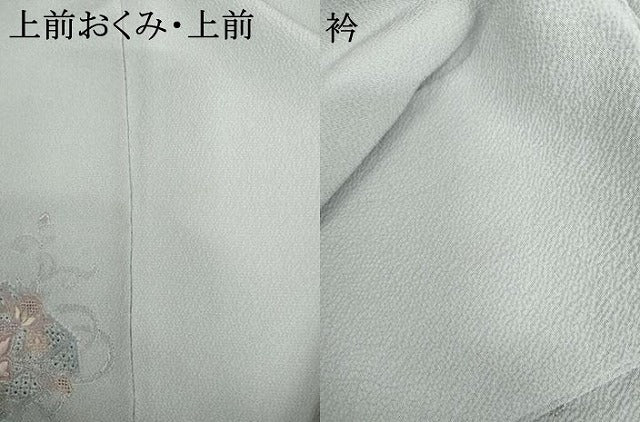 平和屋着物●中国三大刺繍　スワトウ刺繍　汕頭刺繍　総刺繍　訪問着　花文箱文　暈し染め　正絹　逸品　AABL0133cs